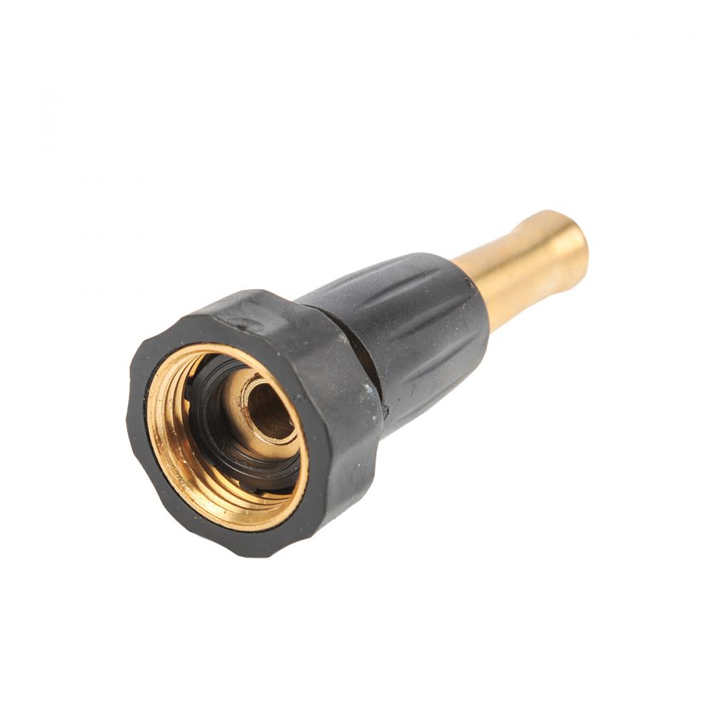 Solid Brass Twist End Nozzle With Rubber Grip 4in