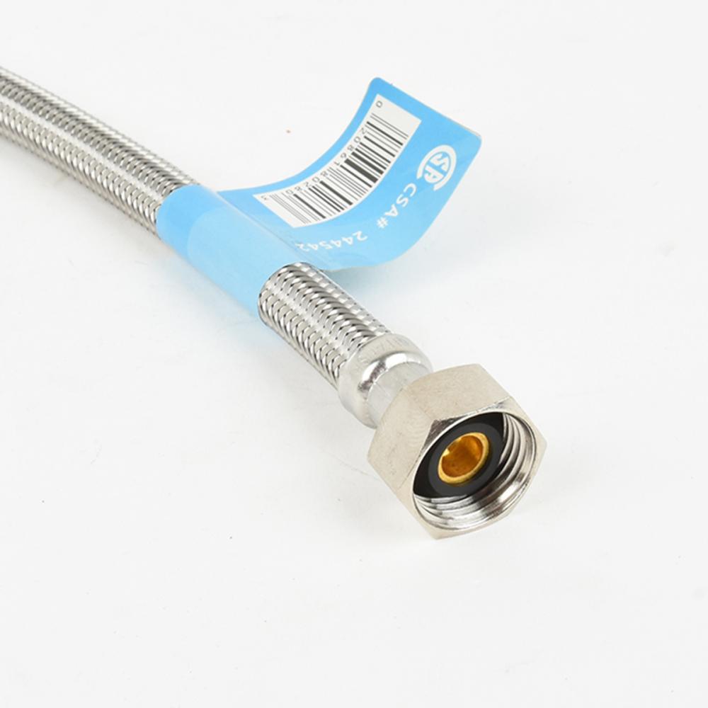 Flex Connector SS 3/8in Comp x ½in FIP 9in Faucet