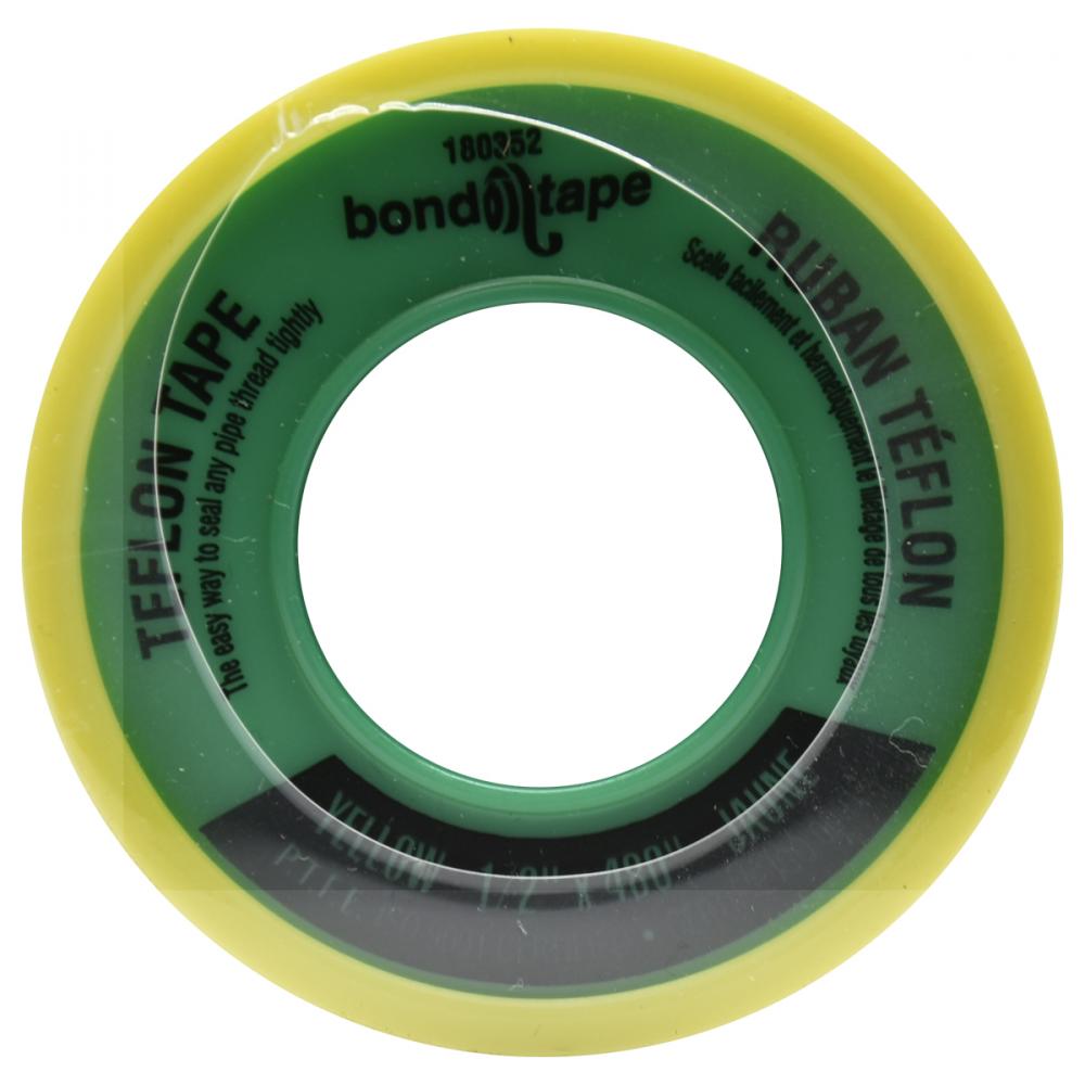 Plumbers Teflon Tape 1/2in x 480in Yellow 10pc