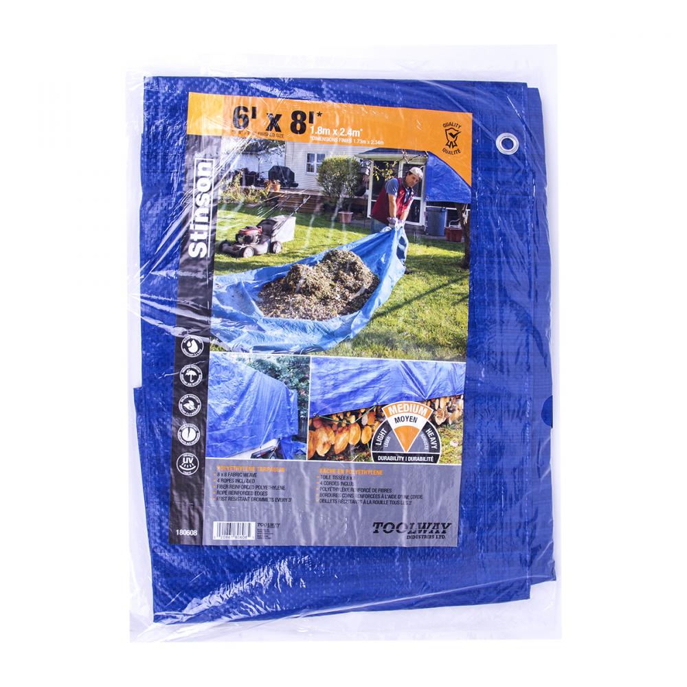 Tarpaulin 6ft x 8ft Blue