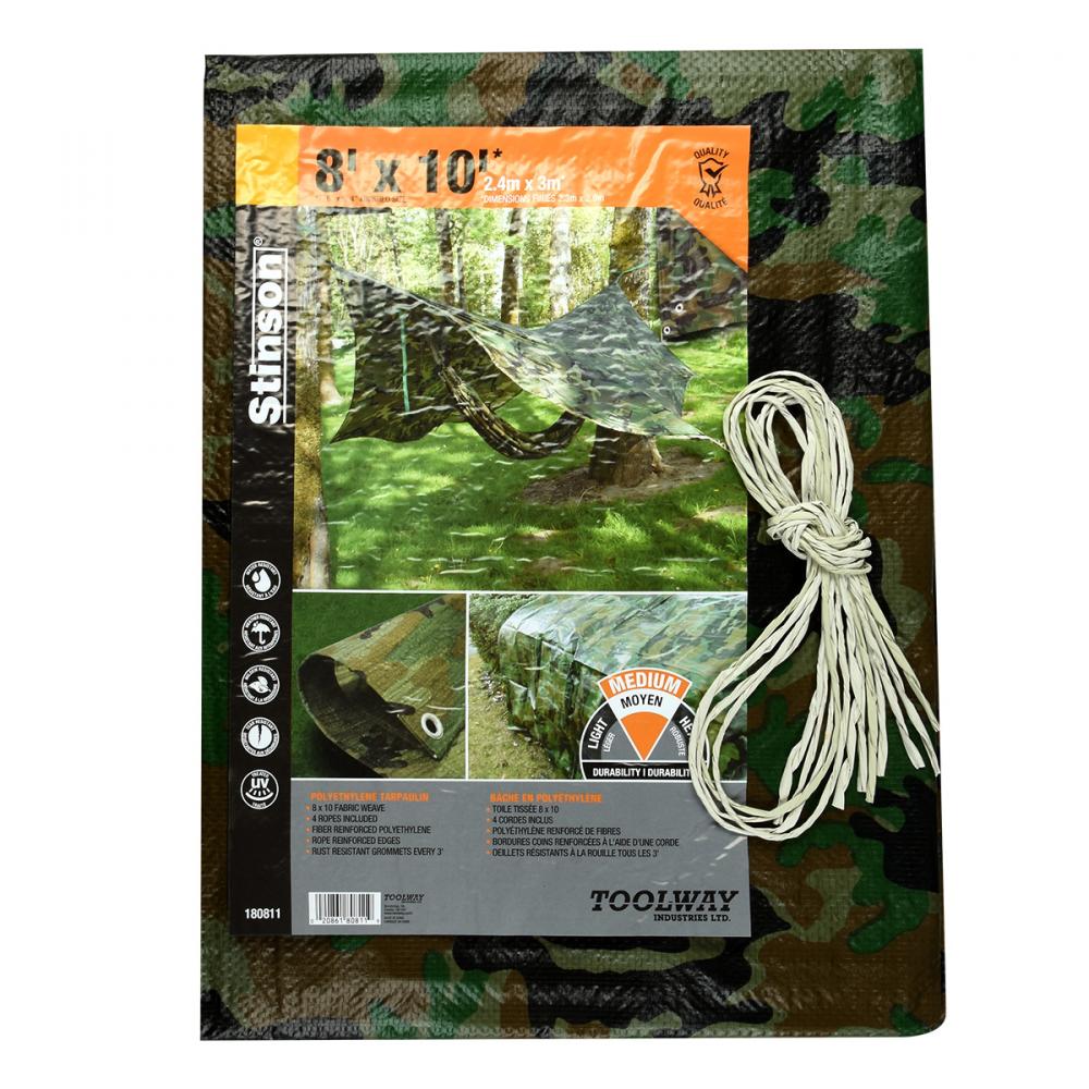 Tarpaulin 8ft x 10ft Camouflage