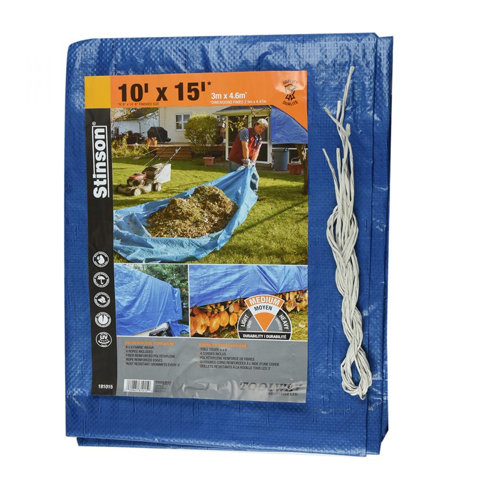 Tarpaulin 10ft x 15ft Blue