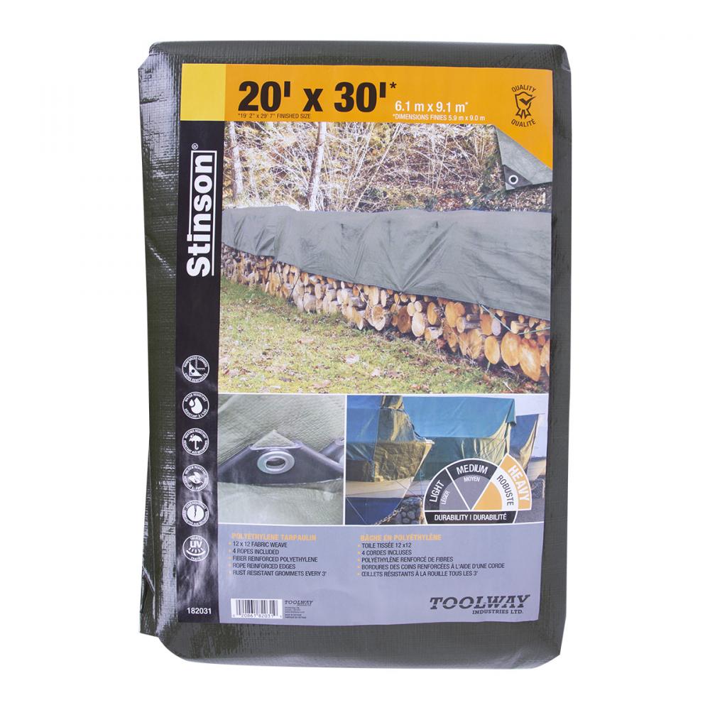 Tarpaulin 20ft x 30ft Heavy Duty Green