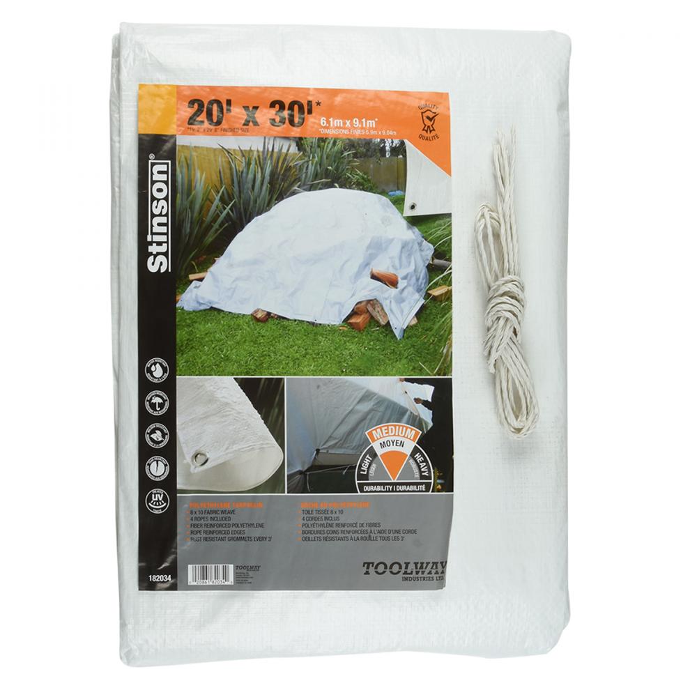 Tarpaulin 20ft x 30ft Milky White