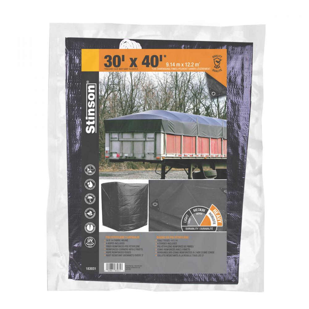 Tarpaulin 30ft x 40ft Heavy Duty Black