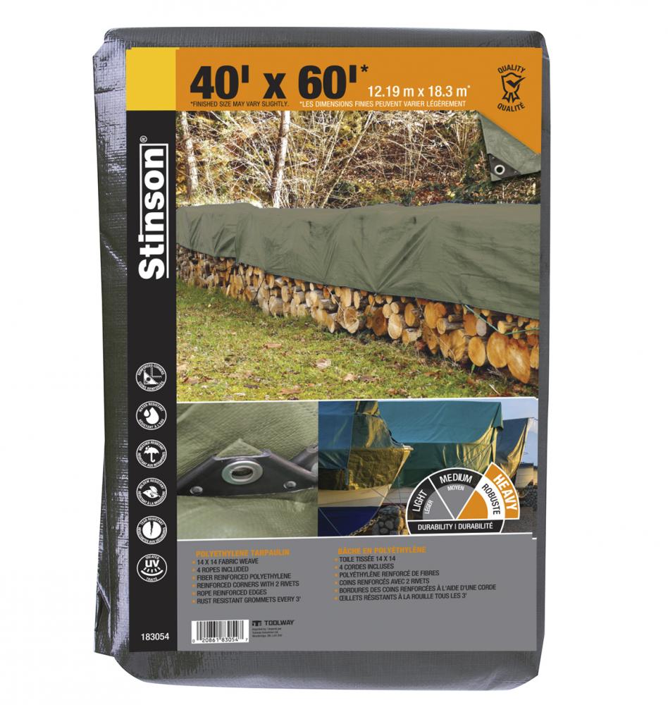 Tarpaulin 40ft x 60ft Heavy Duty Green