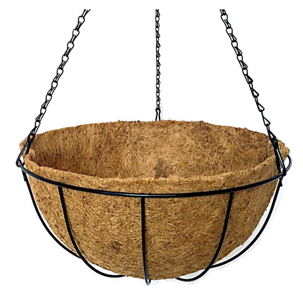 Hanging Wire Basket With Coco Liner 14in (36cm)