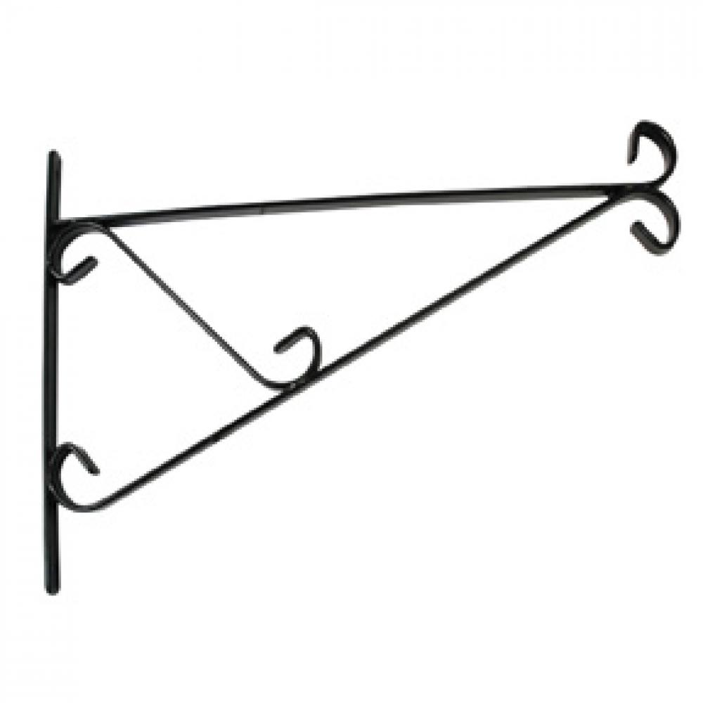 Wallmount Bracket for Hanging Basket 14in Black