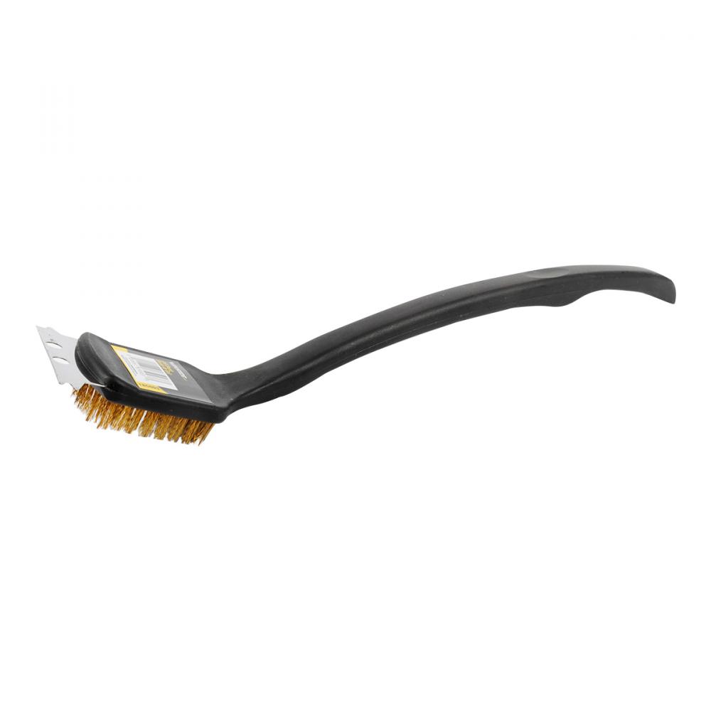 BBQ Cleaning Brush Wire with Scraper Ergo Handle 12&#34;