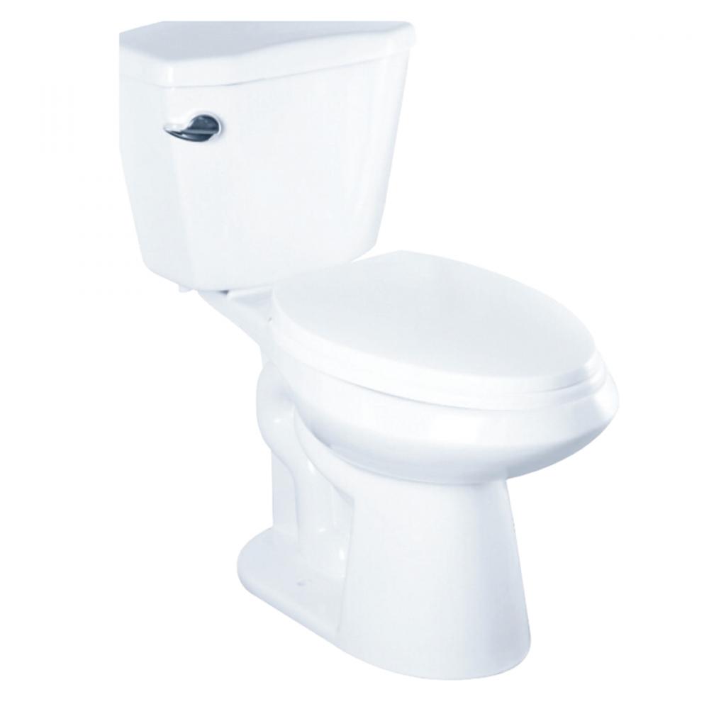 2-Piece Toilet Single Flush 4.8L Round Bowl White