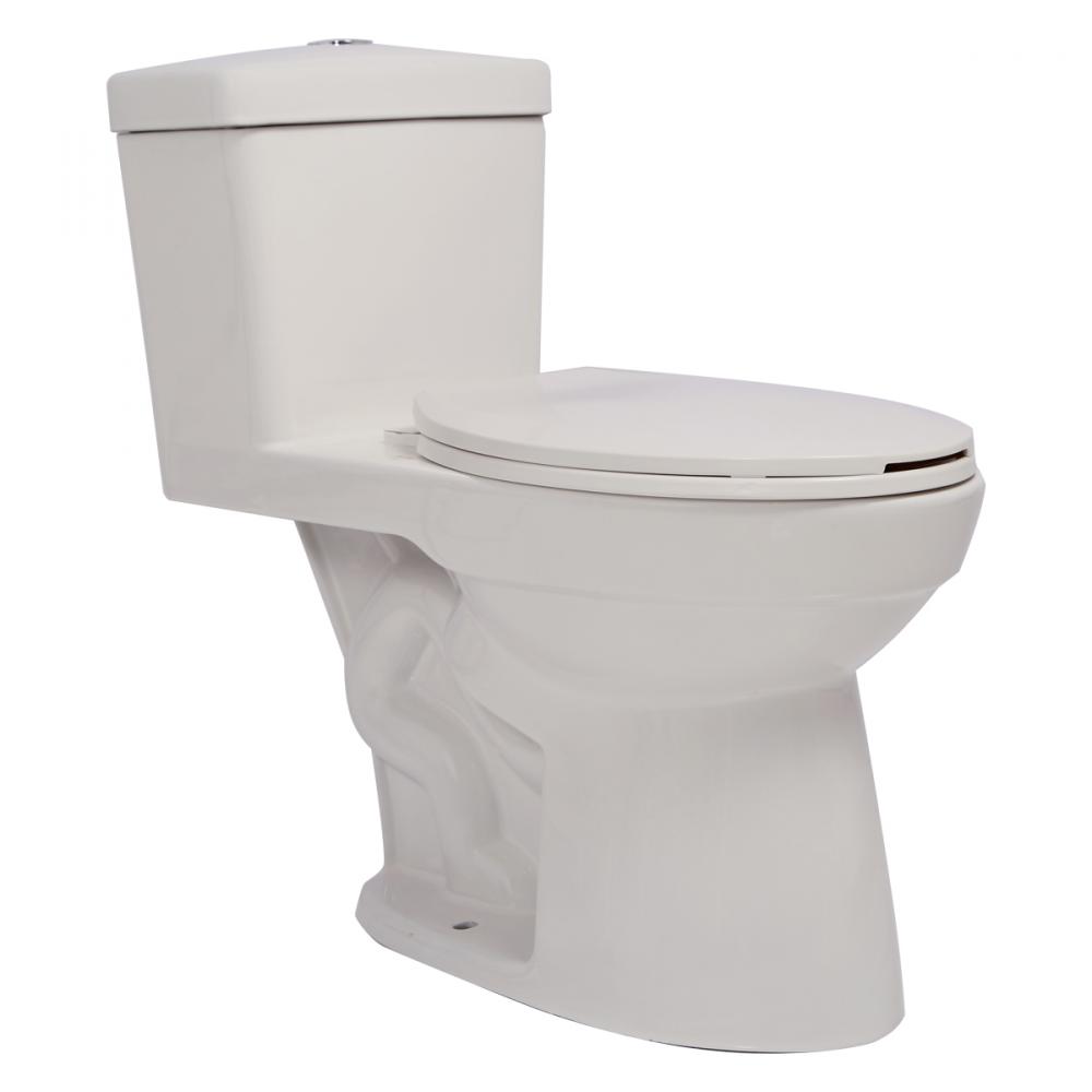 One-Piece Siphonic Toilet Dual Flush Elongated- Front 4.8L/6L White