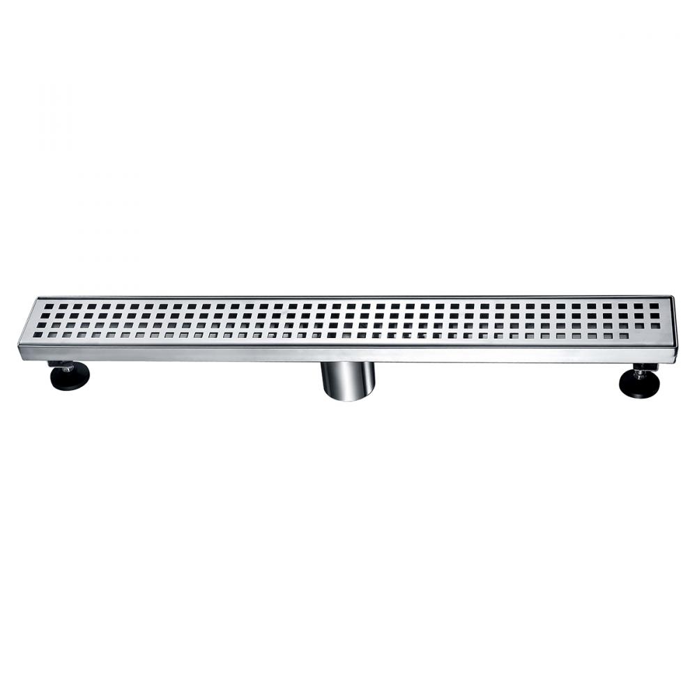 Linear Shower Drain Sq. Grid 2in 36in x 3in x 3 1/8in