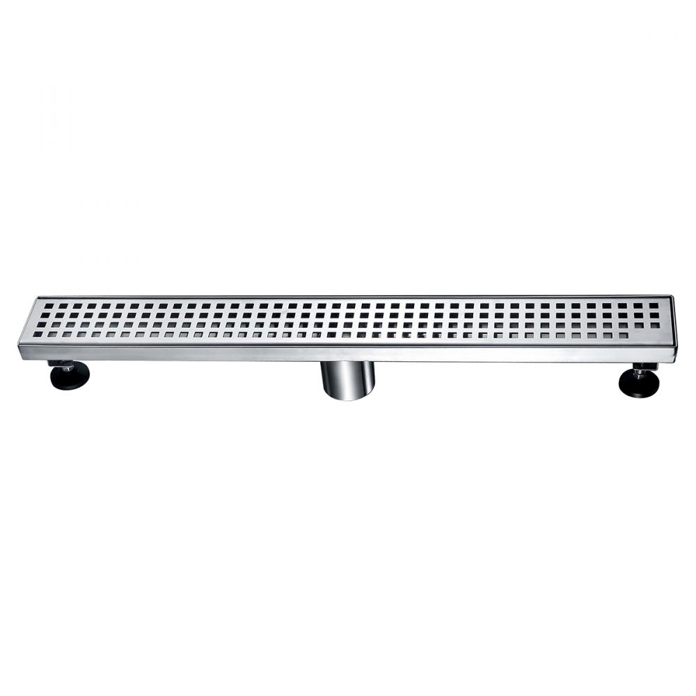 Linear Shower Drain Sq. Grid 2in 47in x 3in x 3 1/8in