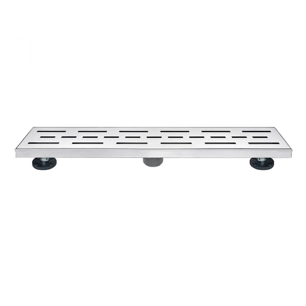 Eco Linear Shower Drain Grill Grid 24in x 3in x 3-1/8in Brushed SS