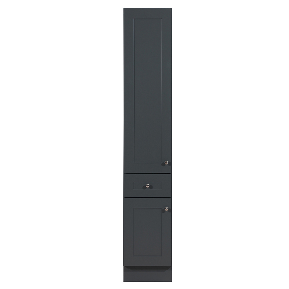 Newport Tower Cabinet 2-Door/1-Drawer 15x12x84&#34; Dark Grey