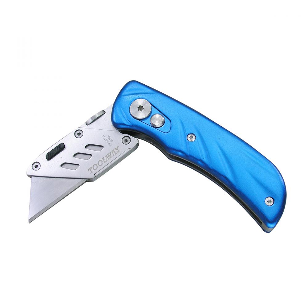 Utility Knife HD Foldable Locking Blue