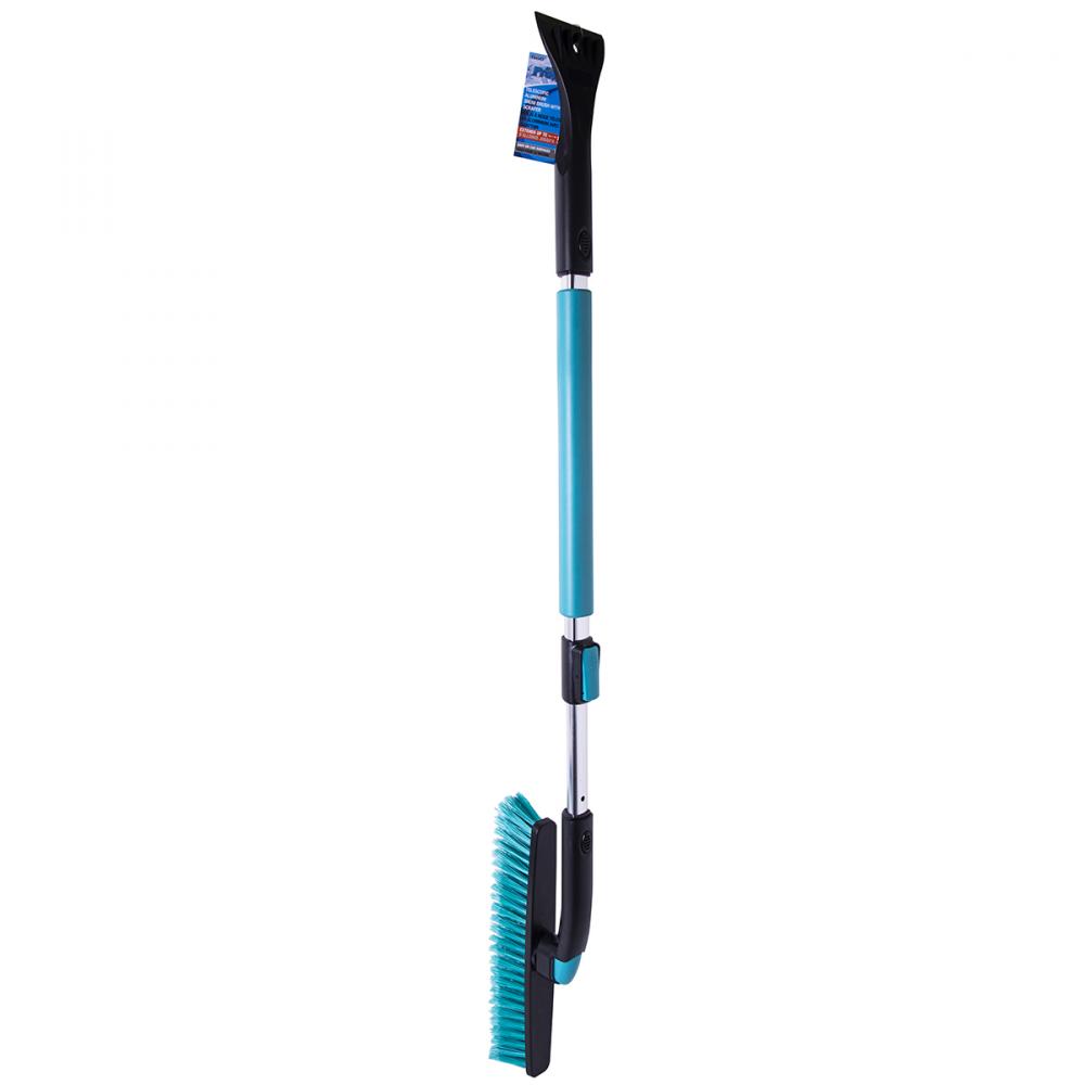 Snow Brush Telescopic Handle with Ice Scraper 54in