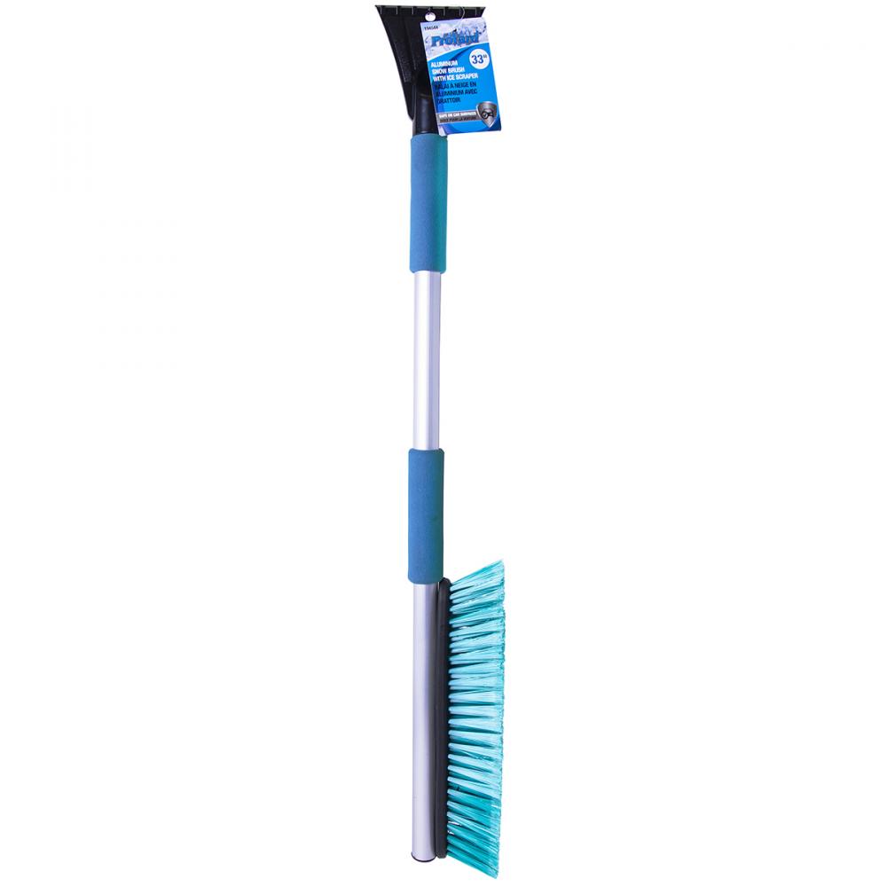 Snow Brush Aluminum Handle with Ice Scraper 33in