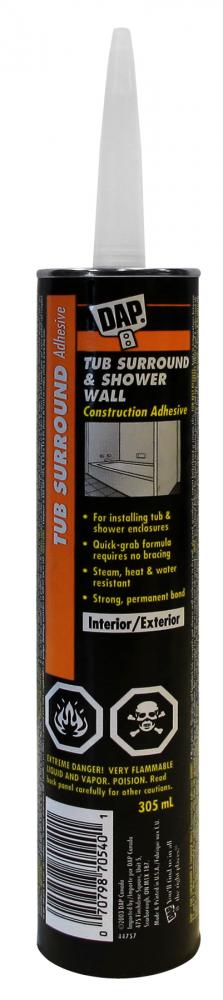 Dynagrip Tub Surround Construction Adhesive 305ml Clear