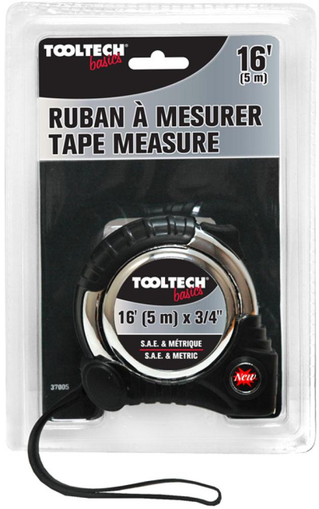 Tape Measure 16ft/5m x 3/4in Metric/Imperial Chrome