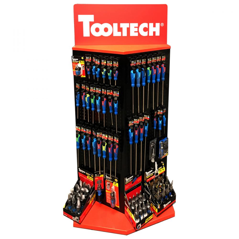 End Cap Triangular Pegboard Display - Tooltech