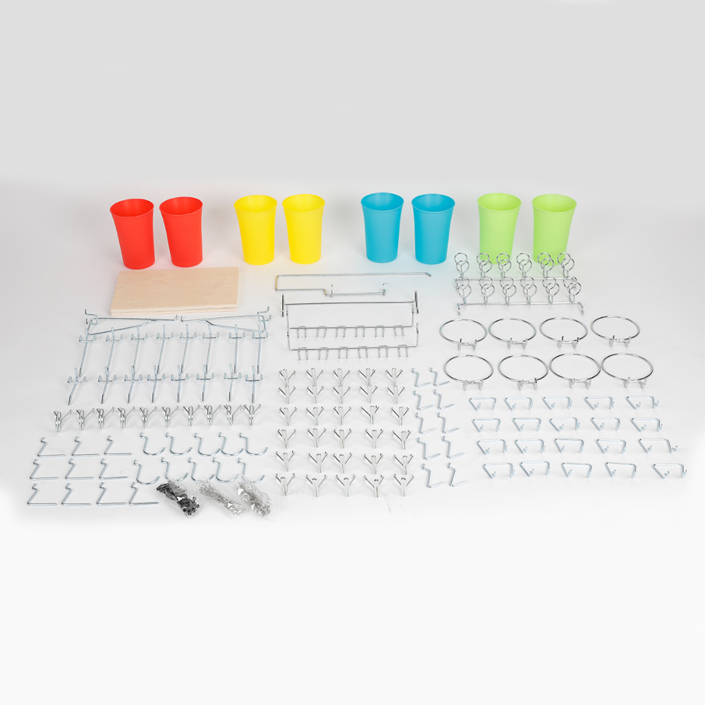 173Pc Pegboard Hooks Assorted