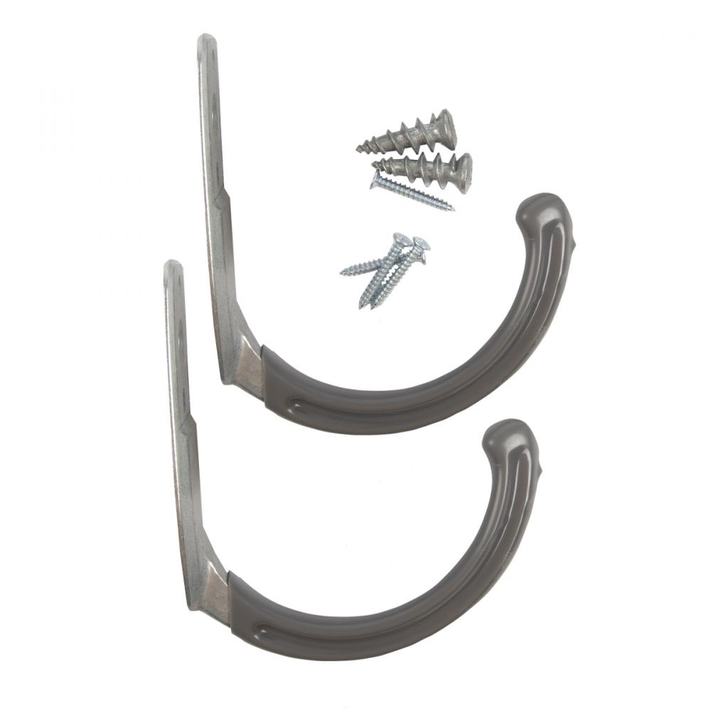 Wall Mount J Hooks Large 50Lb Capacity 2Pk