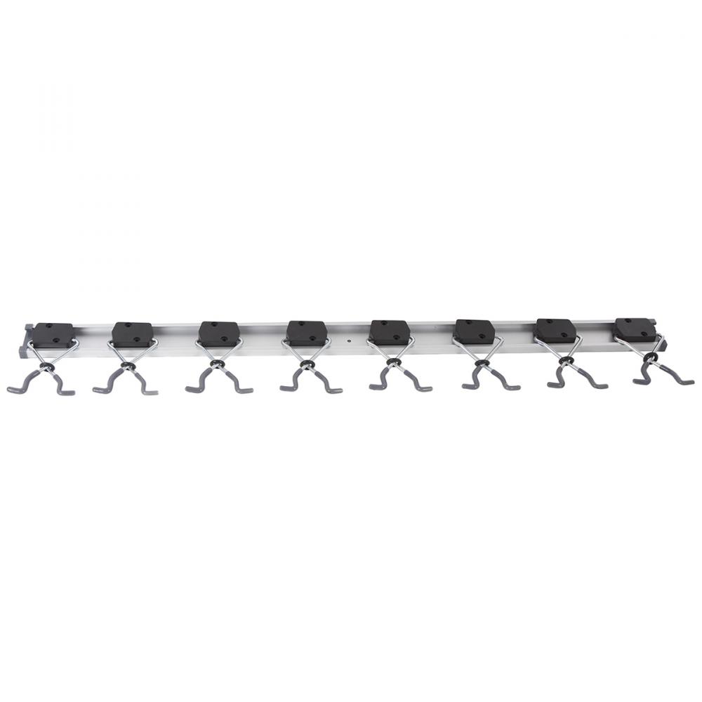 Wall Mount Rack With 8 Grip Hooks 36in