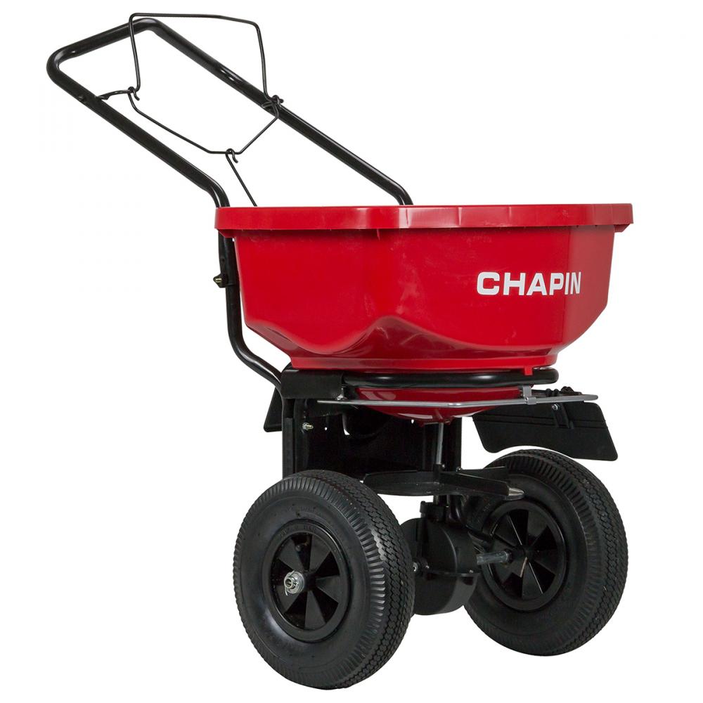 Residential Salt & Icemelt Broadcast Spreader with 12in PU Wheels 80Lb