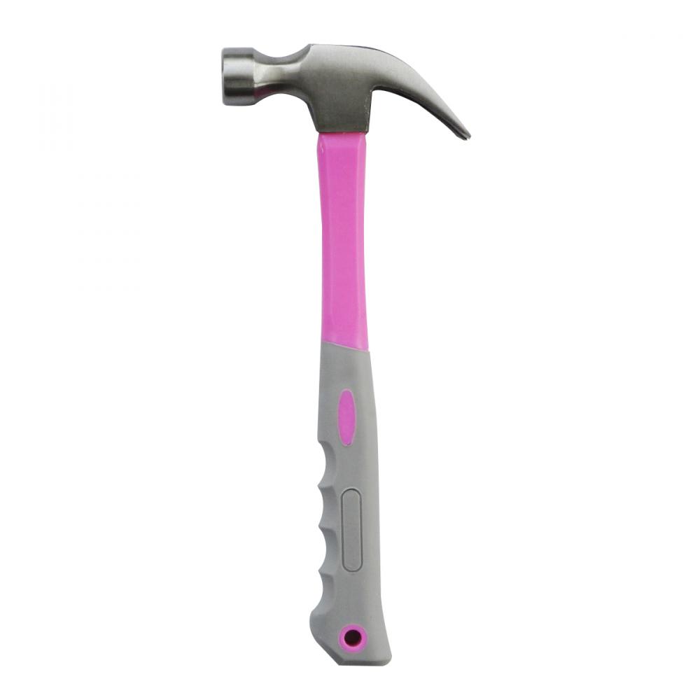 Claw Hammer 12oz Fibreglass Handle Pink/Grey