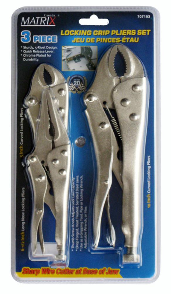 3PC Locking Pliers Set (7in and 10in)