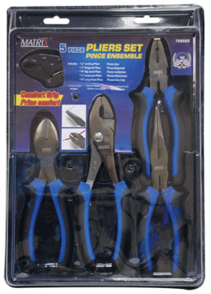 Pliers Set Comfort Grip 5Pc