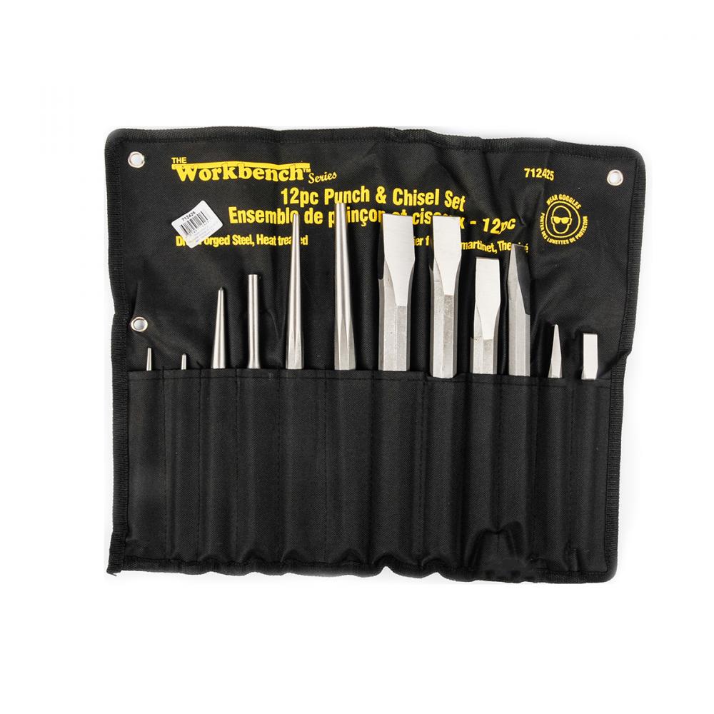 12PC Heavy Duty Jumbo Punch & Chisel Set