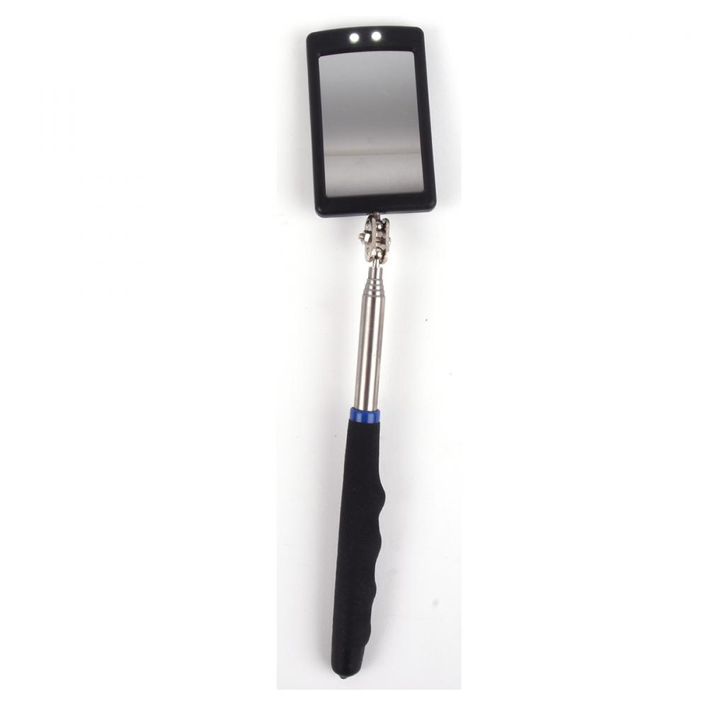 Telescopic Inspection Mirror With LED Rectangular 2in x 3-¼in