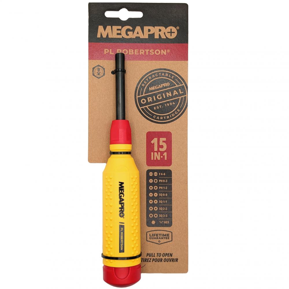 Megapro Screwdriver PL Robertson 15-in-1 Multi-Bit  (Carded)