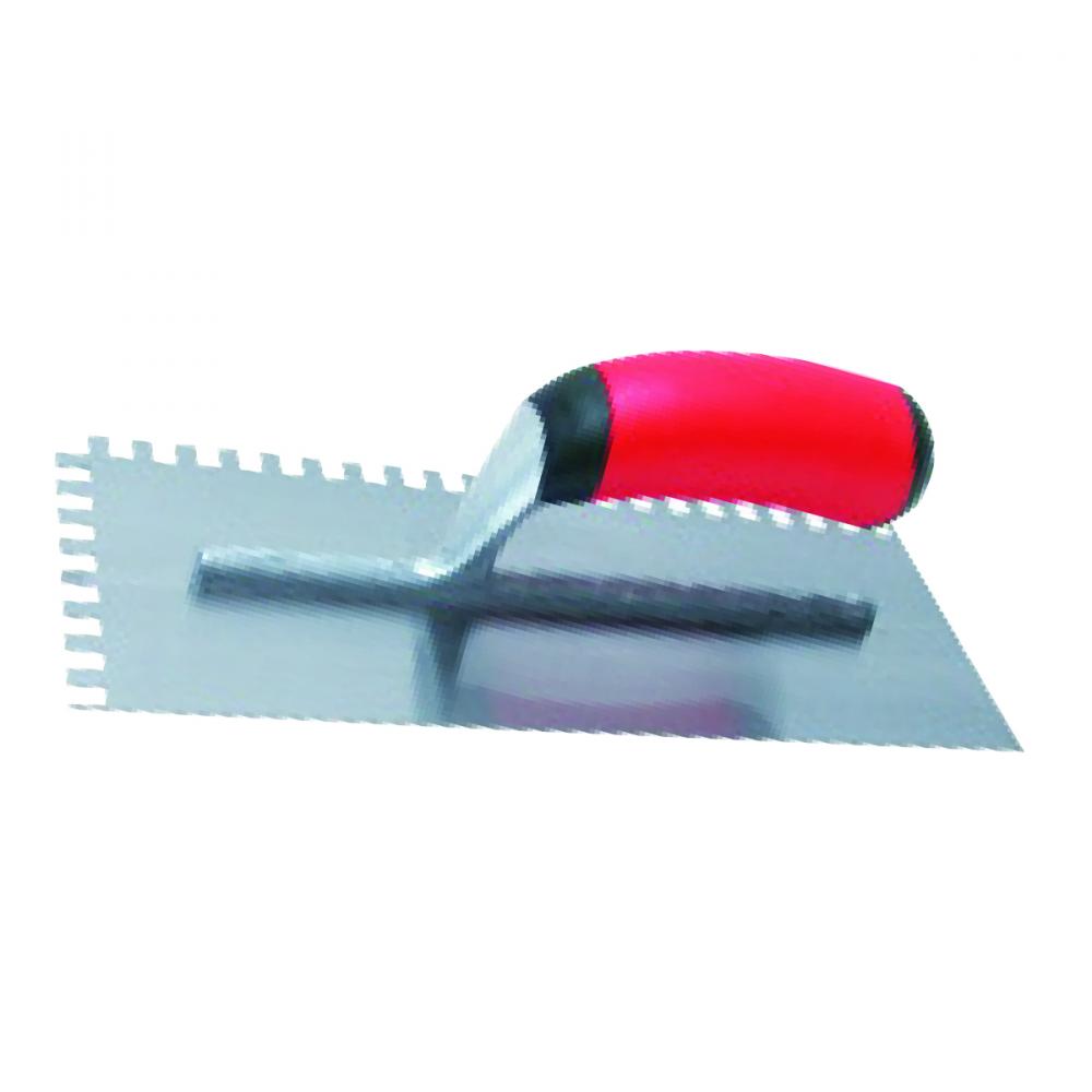 Notched Trowel 11in x 4½in (½in x ½in x ½in Sq Notch) Soft Grip MarshalLown Nt670