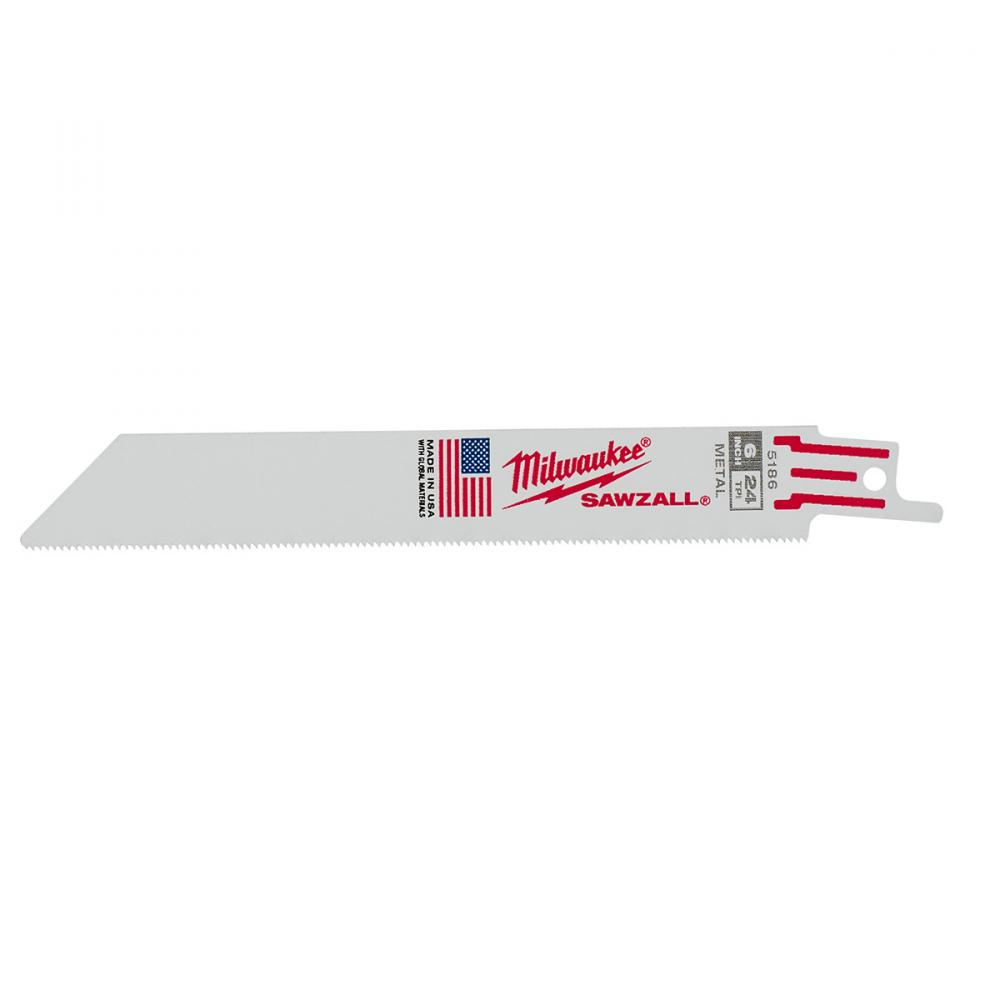 Sawzall Blade 6in x 0.062mm 24T Metal 5/Pk Milwaukee 48-00-5186