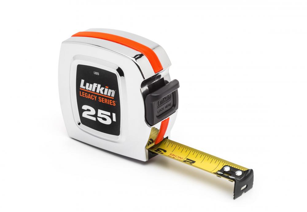 Tape Measure 25ft x 1in Classic Chrome