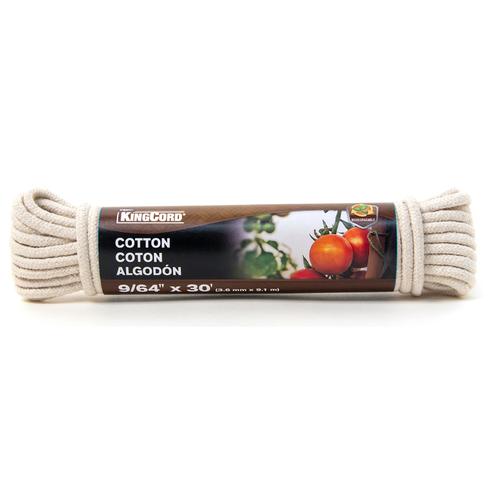 Braided Cotton Rope 9/64&#34; x 30&#39; Natural