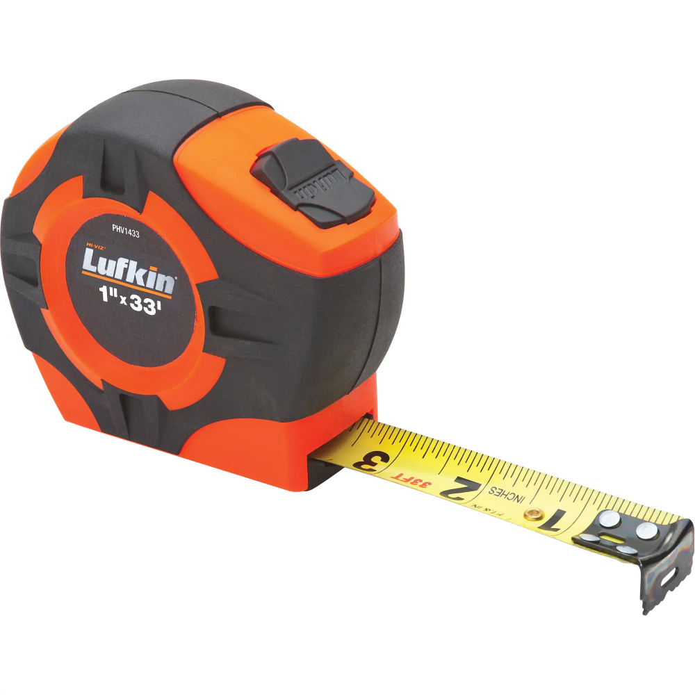 Tape Measure 33ft(10m) x 1in Metric/Imperial Hi-Viz Orange