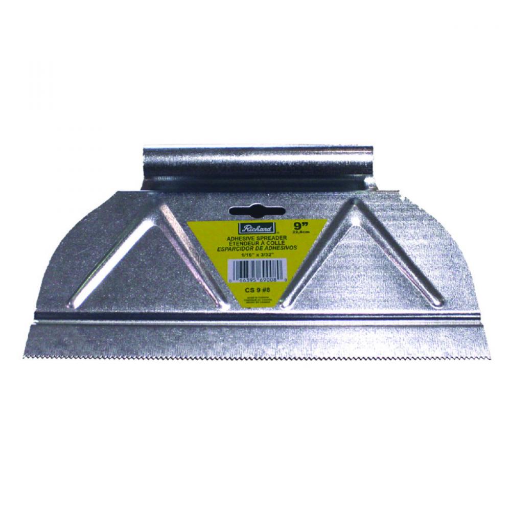 Putty Knife Cement Spreader 9in Cs-9 1/16 V Notch