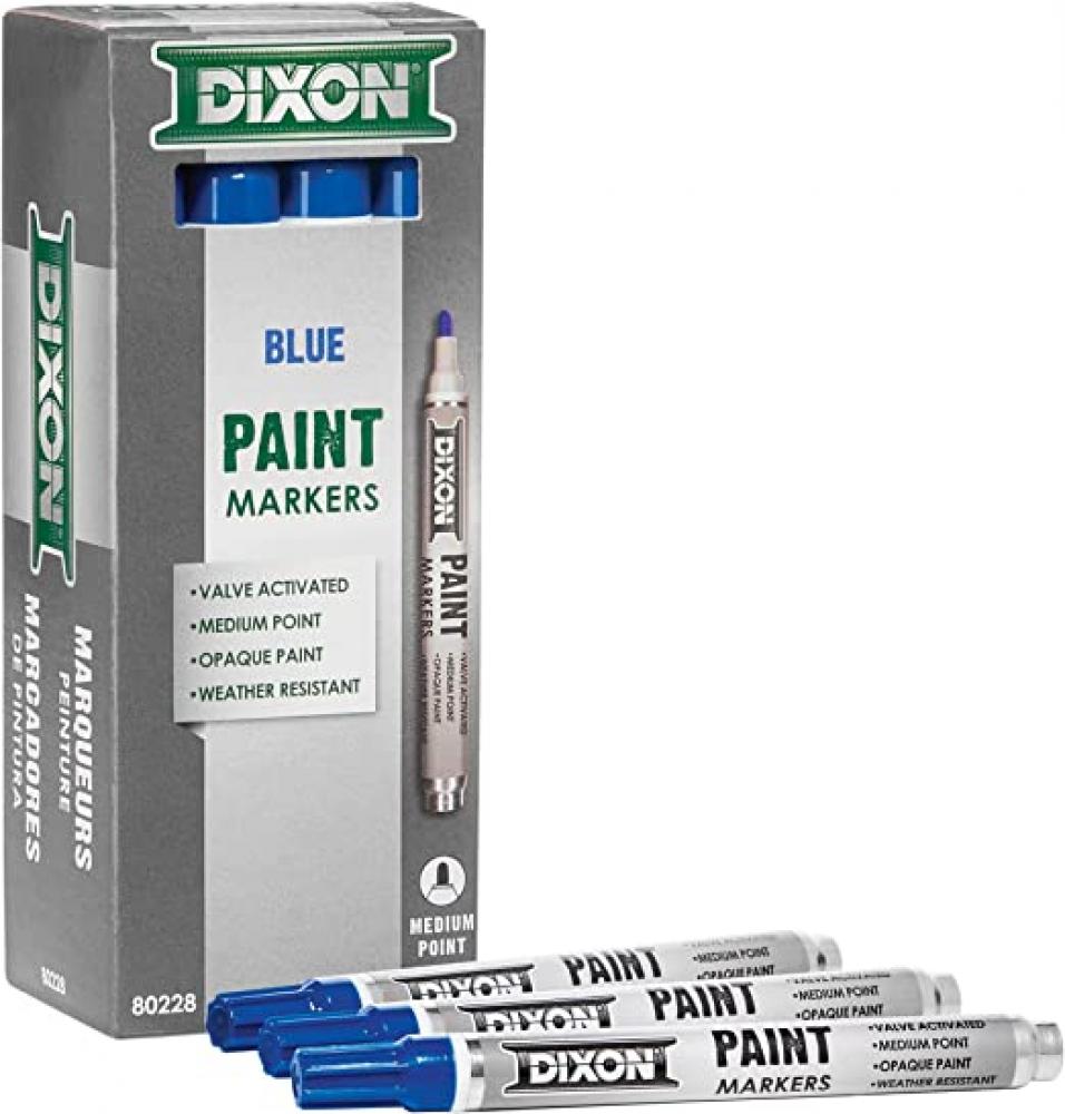 12pk Paint Marker - Valve Action - Medium Tip - Blue