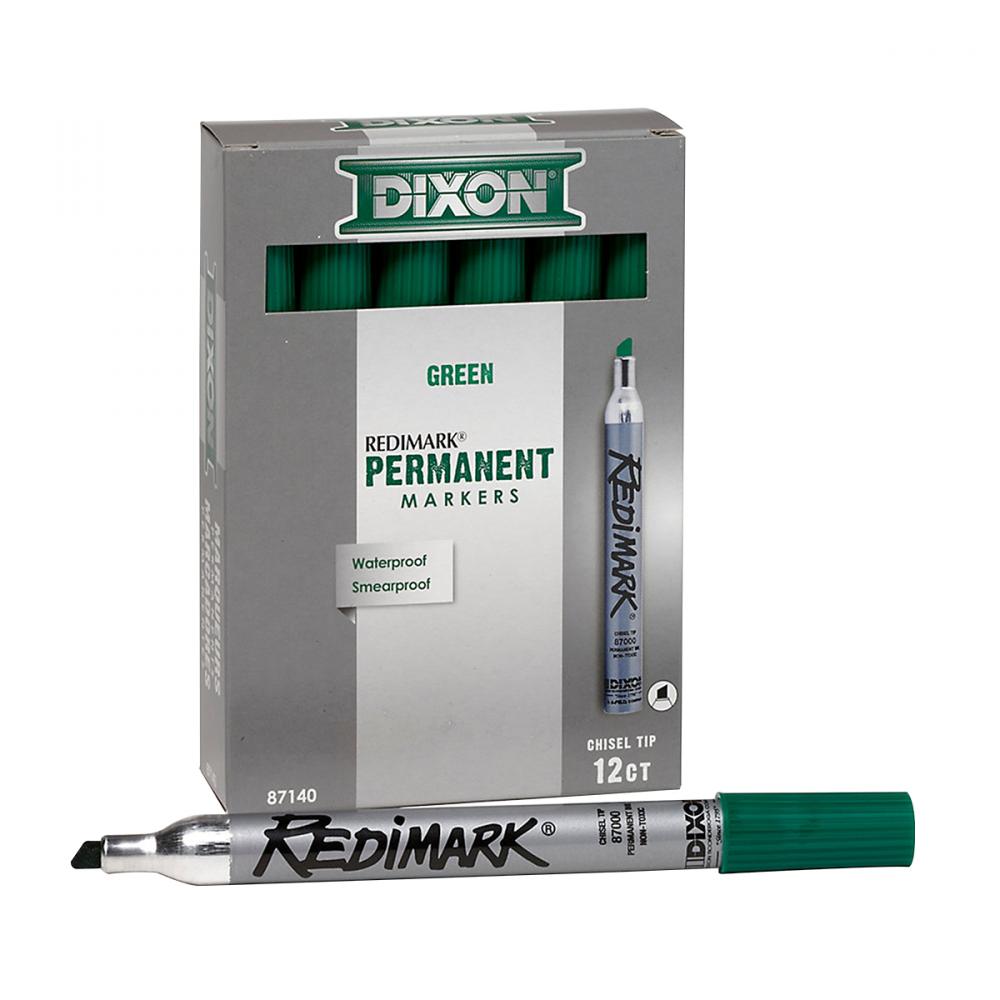 12pk Dixon RediMark 6in Metal Barrel - Chisel Point Green