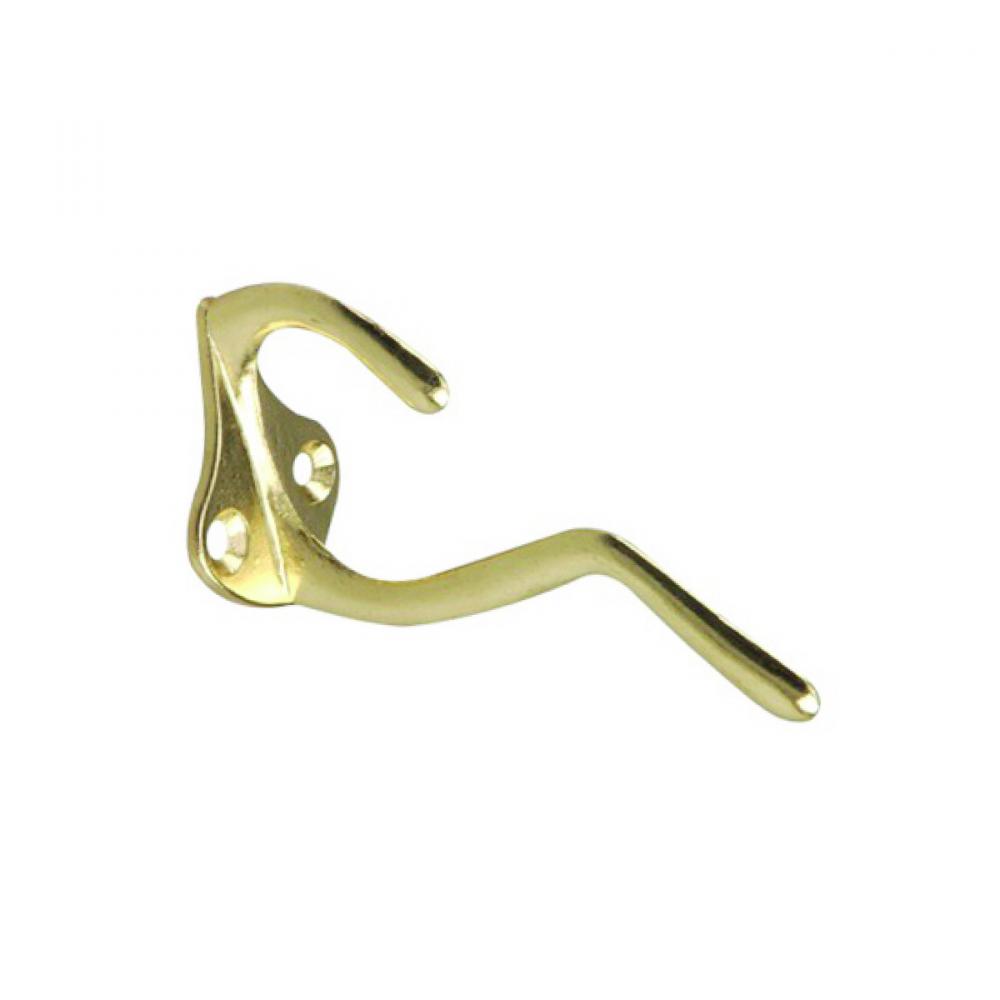 224B-V Coat Hook 3in Brass 2Pk