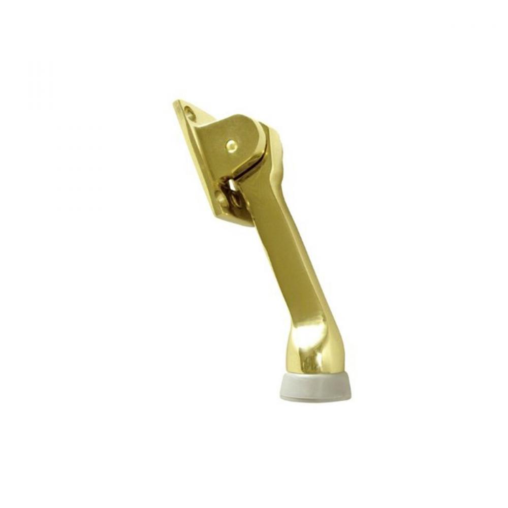 Door Stop Kick Down 4 3/4in Polished Brass