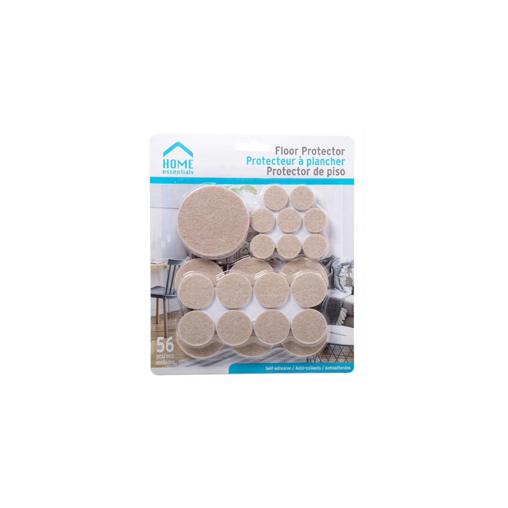 Self Adhesive Felt Floor Protectors Assorted Sizes 56Pk