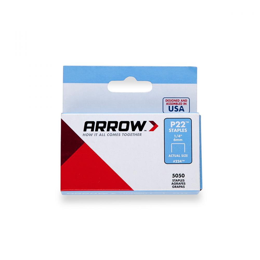 Staples P22 ¼In X 7/16in Crown 5000Pk Arrow 224