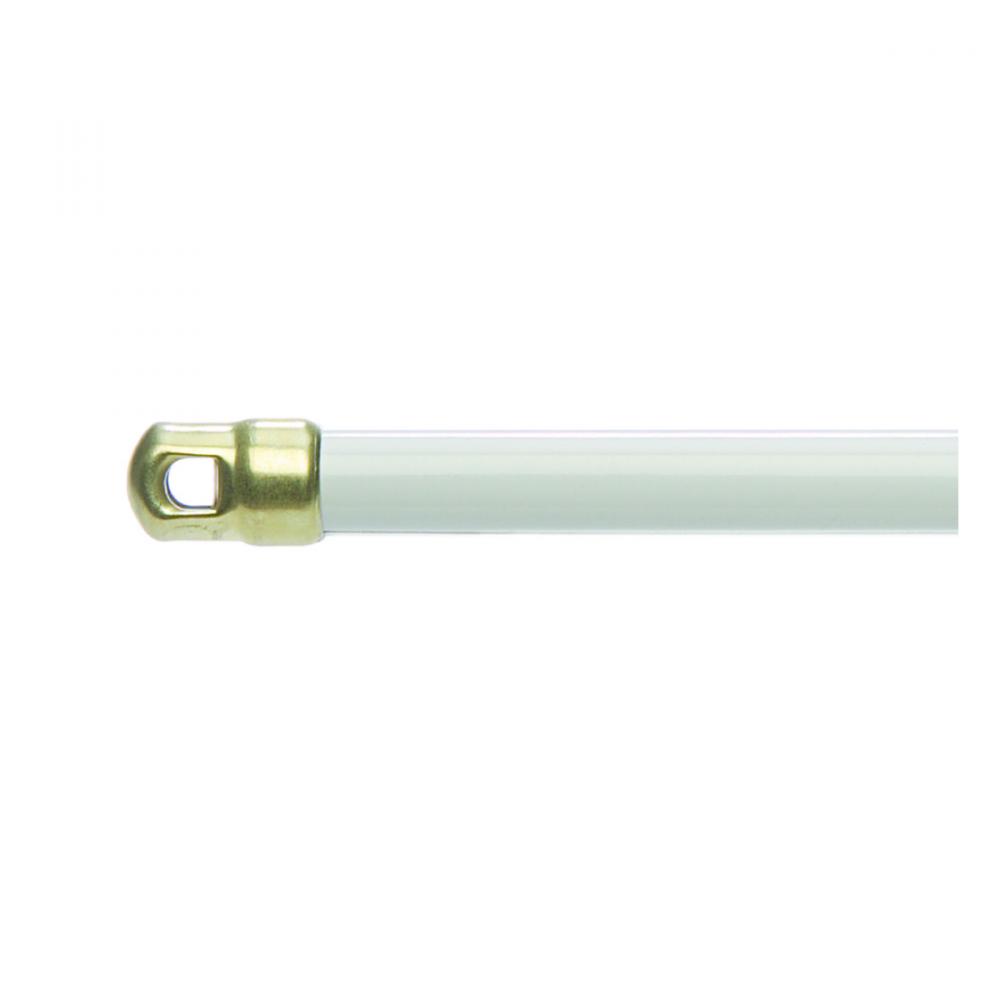 Round Sash Curtain Rod 28-48in White 2/Bag