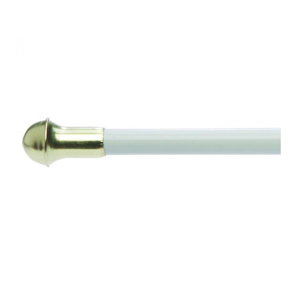 Cafe Curtain Rod 7/16in 28-48in White