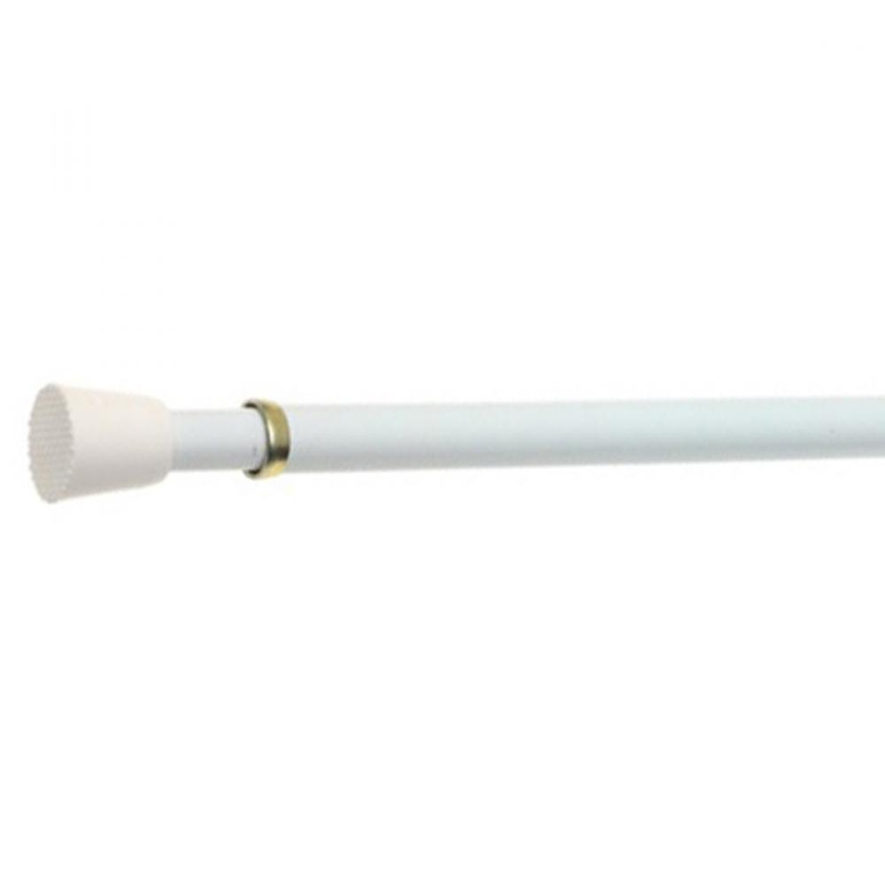 Springfast Cafe Curtain Rod 7/16in 28-48in White